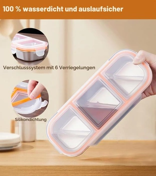 Ugotit Dózička na svačinu, obědová krabička, příprava jídla, 2 přihrádky – nádoba na kimchi,