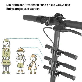 Detské madlo na elektrickú kolobežku, detská rukoväť na kolobežku, bezpečný držiak, detské riadidlá,