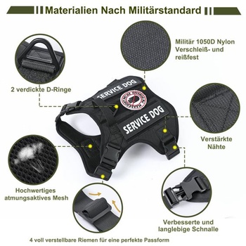 Postroj pre psa Demigreat DH01-04-Black-S