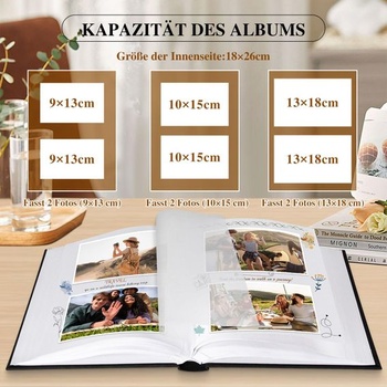 Ľanový fotoalbum pre personalizáciu a vlepovanie fotografií, malý ľanový fotoalbum OUR MEMORIES so 100