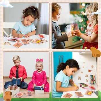 12dielna sada papiernictva s motívom kapybary, školskej odmeny, 12 kapybar