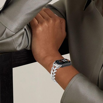 Kovový náramok KeHowy pre Xiaomi Smart Band 9/Band 8/10, elegantný strieborný pre ženy