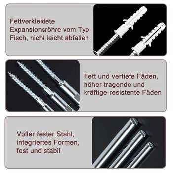 4 x plávajúce konzoly políc, neviditeľné konzoly nástenných políc Ø8x100 mm, skryté podpery políc,