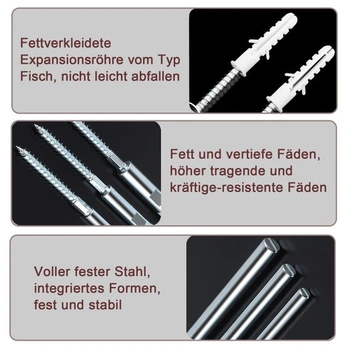 4 x plovoucí konzole polic, neviditelné konzole nástěnných polic Ø8x100 mm, skryté podpěry polic,