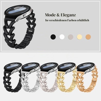 KeHowy 20mm kovový remienok pre Samsung Galaxy Watch 7/6/5/4 (40mm 44mm)/FE čierny