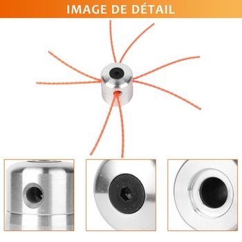 Univerzálna hlava Viabrico pre krovinorez, M8 M10, so 4 nylonovými strunami, 2,4 mm