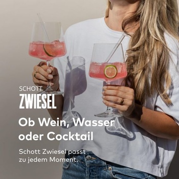 SCHOTT ZWIESEL Sklenice na longdrinky (sada 4 ks), elegantní sklenice na longdrinky s reliéfním