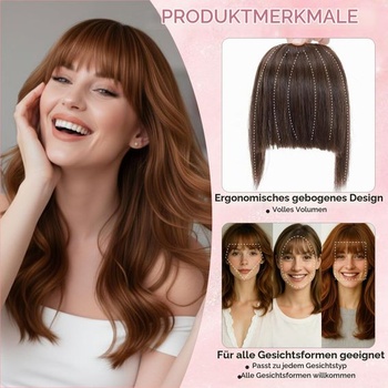 Benehair Clip-in popredná ofina Francúzska clip-in ofina s spánkami Prírodná umelá ofina pre ženy