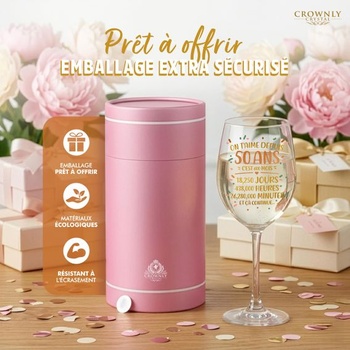 Pohár na víno CROWNLY CRYSTAL, personalizovaný, darček k 50. výročiu, dámsky, krištáľový pohár,