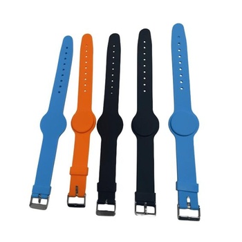 YARONGTECH MIFARE Classic? 1K RFID NFC nastaviteľný silikónový náramok, oranžový, 5 kusov viacfarebný