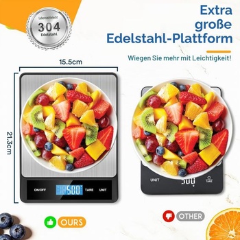 Digitální kuchyňská váha Zivacate 5 kg, přesnost 1 g, 5,0 kilogramů