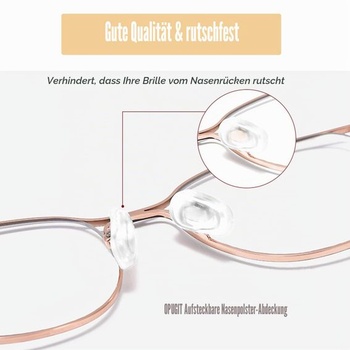 Kryty nosních opěrek na brýle, silikonové nosní opěrky na brýle s klipem, protiskluzové ochranné