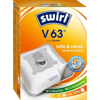 Prachové vrecká Swirl® V 63® napr. pre Vorwerk VT 250, 251, 252 Tiger, 4 vrecká