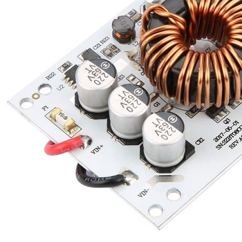 600W DC-DC modul s nastaviteľným zvyšujúcim napätím a prúdom, LED ovládač pre DIY napájanie do auta