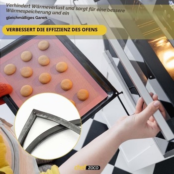 Těsnění dvířek trouby CHEFZOCO, gumové těsnění dvířek, univerzální těsnění dvířek trouby, šířka 430