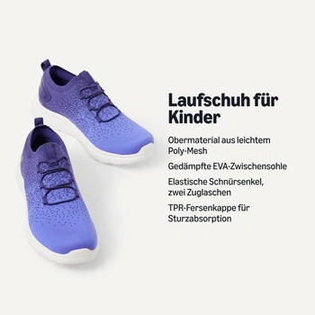 Dětské lehké unisex běžecké boty Amazon Essentials, velikost 34 EU, modrá, tmavě modrá