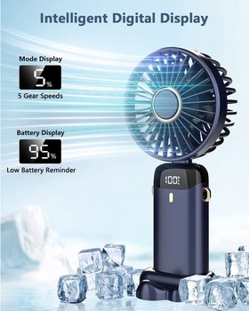 Mini USB ručný ventilátor, tichý vreckový ventilátor a dobíjacie batérie, malý prenosný skladací