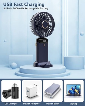 Mini USB ručný ventilátor, tichý vreckový ventilátor a dobíjacie batérie, malý prenosný skladací