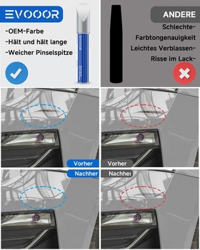 8E8E /A7W Brilantní stříbrná metalická retušovací barva na autolaky Škoda, oprava škrábanců na