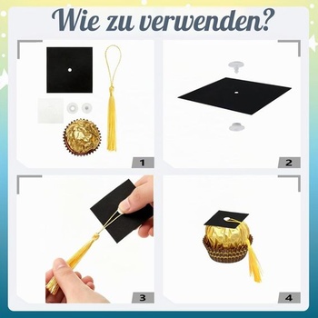 Mini promočné čiapky so strapcami, 50 kusov, malé ozdoby na promočné čiapky, ozdoby na muffiny, ozdoby