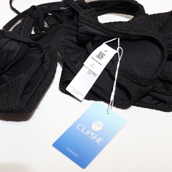 Dámske bikiny CUPSHE, výstrih do V, trojuholníkový strih, široké, podprsenka, šnurovací, stredný
