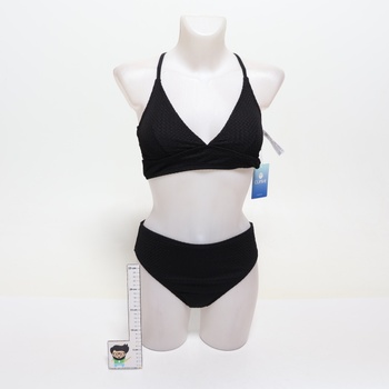 Dámske bikiny CUPSHE, výstrih do V, trojuholníkový strih, široké, podprsenka, šnurovací, stredný