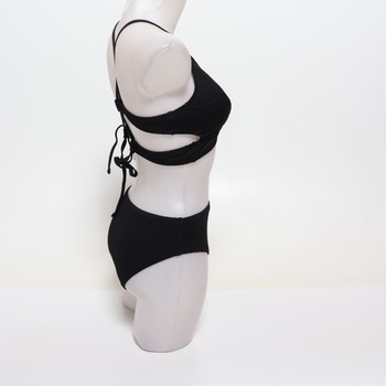 Dámske bikiny CUPSHE, výstrih do V, trojuholníkový strih, široké, podprsenka, šnurovací, stredný