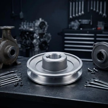 Hliníková řemenice motoru pro vzduchové kompresory, kompatibilní s hřídelemi 19 mm a 24 mm (97 x