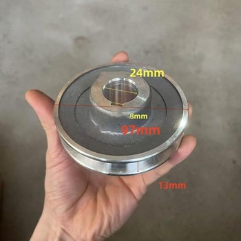 Hliníková remenica motora pre vzduchové kompresory, kompatibilná s hriadeľmi 19 mm a 24 mm (97 x