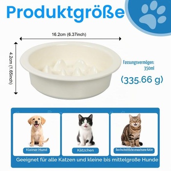 Miska pre psov s priemerom 6,3 palca s protišmykovou úpravou, keramická miska pre psov, miska pre