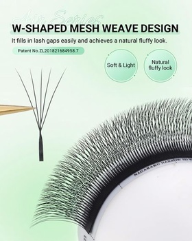 Riasy NAGARAKU Narrow 5D W 0,07 D 13 mm, prefabrikované vejárové, matne čierne 13 mm 0,07 D, čierne -