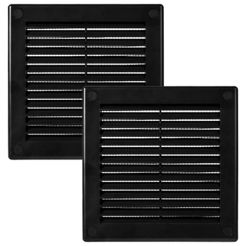 Větrací systémy 150 x 150 mm - 2 kusy - Černý ventilační…