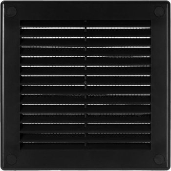 Větrací systémy 150 x 150 mm - 2 kusy - Černý ventilační kryt – Ploché, čtvercové větrací otvory s