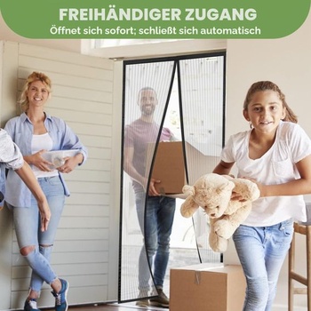 Sieť proti hmyzu na dvere 140x210cm, Meet Beauty sieť proti hmyzu na balkónové dvere čierna,