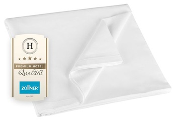 Prestieradlo alebo povlak na perinu ZOLLNER na leto - z čistej bavlny - 180x290 cm v bielej farbe -