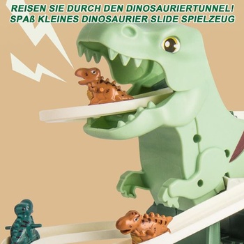 Hračka s dinosaury a horskou dráhou - Dinosauří hračka s horskou dráhou, dětskou skluzavkou a