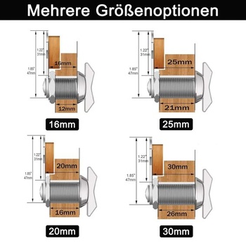 Bezklíčový zámek s vačkovým mechanismem, 16mm bezklíčový zámek pro dveře skříněk, zámky s