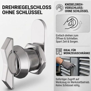 Bezklíčový zámek s vačkovým mechanismem, 16mm bezklíčový zámek pro dveře skříněk, zámky s