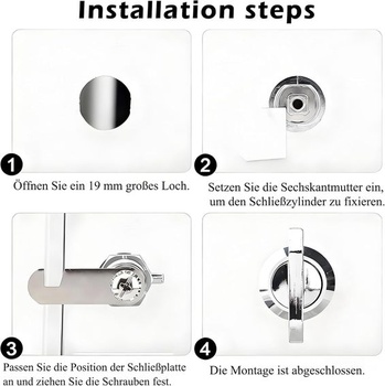 Bezklíčový zámek s vačkovým mechanismem, 16mm bezklíčový zámek pro dveře skříněk, zámky s