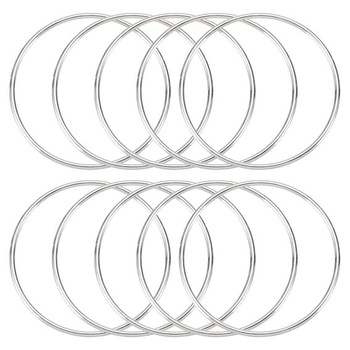 QUARKZMAN 10 kusov krúžkov na lapač snov, 3 palce, makramé, strieborné