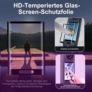 Ochranná sada FiTSTILL pro Insta 360 X5, tvrzené sklo, silikonové pouzdro, silikonový kryt