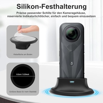 Ochranná sada FiTSTILL pro Insta 360 X5, tvrzené sklo, silikonové pouzdro, silikonový kryt
