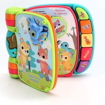 VTECH - Super Enchanted Book of Baby Loulous Bleu, Interactive Baby Book - 6/36 mesiacov - verzia FR