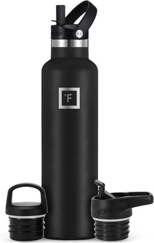 IRON °FLASK Nerezová fľaša na vodu s 3 vekami - nepriepustná termoska - Dvojstenná izolovaná kovová