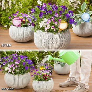 4 veľké zavlažovacie gule na rastliny - 26,5x8cm viacfarebné zavlažovacie gule pre rastliny v