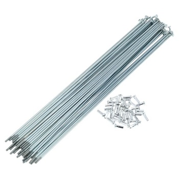 Drôty na bicykel s niplemi 13G 45 36 kusov oceľové pozinkované 257 mm
