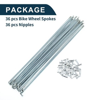 Drôty na bicykel s niplemi 13G 45 36 kusov oceľové pozinkované 257 mm