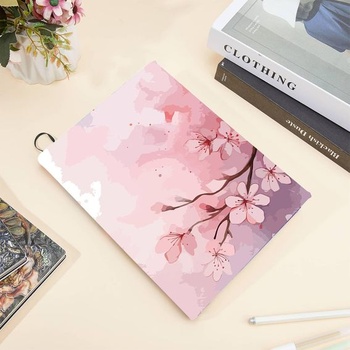 Craspire Sakura elastický obal na knihu Třešňový květ Růžový květ Pratelný opakovaně použitelný