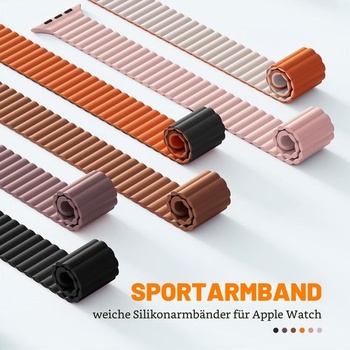 Magnetický športový remienok pre Apple Watch, 40 mm, 38 mm, 41 mm, 42 mm, 44 mm, 45 mm, 46 mm,