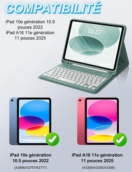 Puzdro s klávesnicou FOGARI pre iPad A16 11./10. generácia – Bluetooth klávesnica pre iPad 10,9